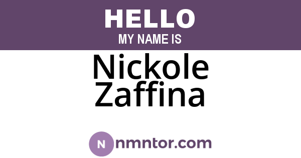 Nickole Zaffina