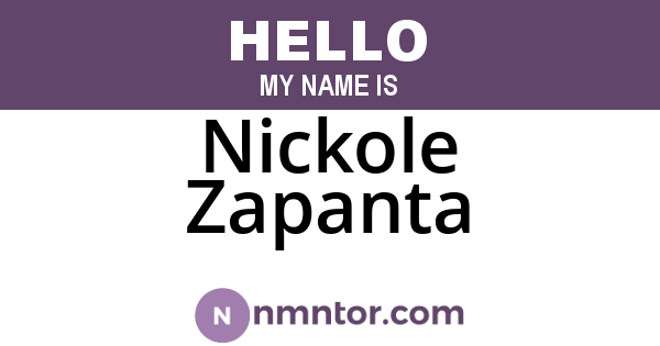 Nickole Zapanta