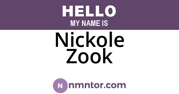 Nickole Zook