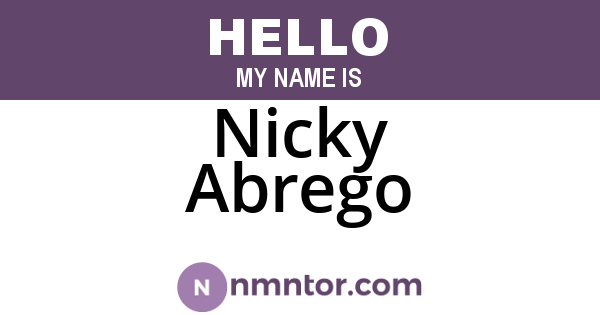 Nicky Abrego