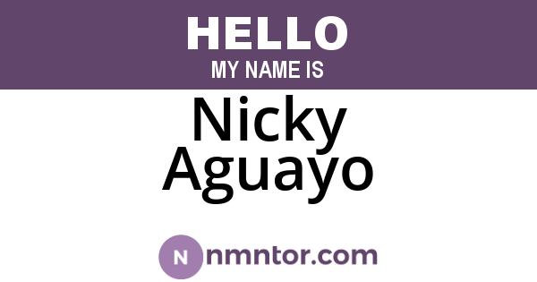 Nicky Aguayo