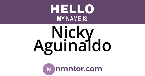 Nicky Aguinaldo