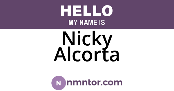 Nicky Alcorta