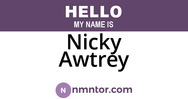 Nicky Awtrey