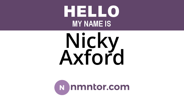 Nicky Axford