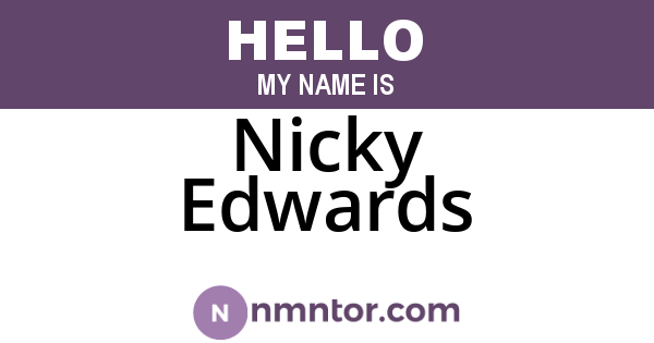 Nicky Edwards
