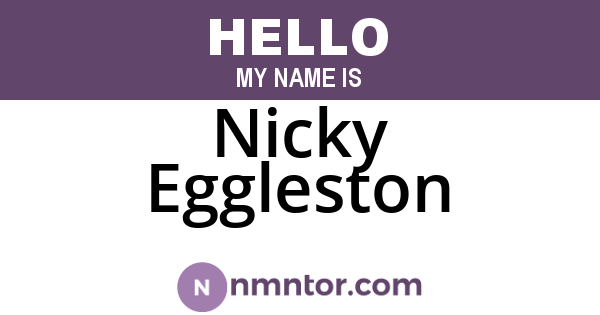 Nicky Eggleston