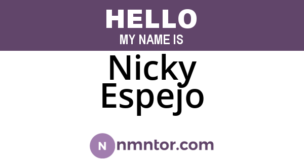 Nicky Espejo