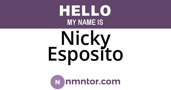 Nicky Esposito