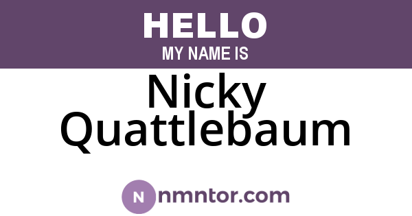 Nicky Quattlebaum