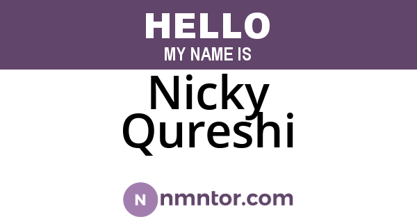 Nicky Qureshi