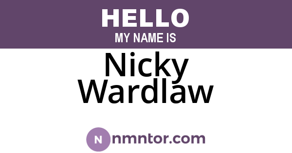 Nicky Wardlaw