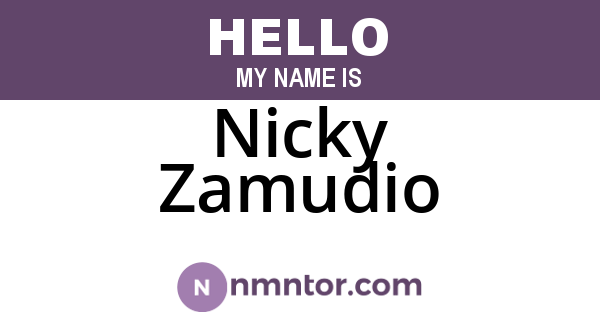 Nicky Zamudio
