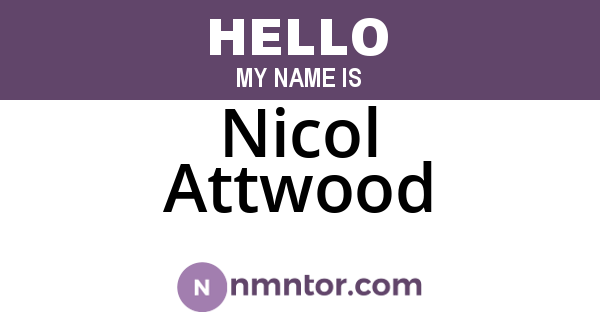 Nicol Attwood