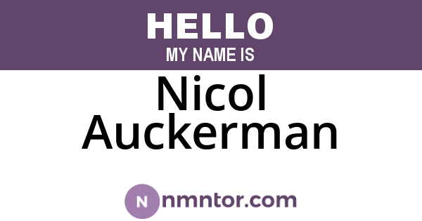 Nicol Auckerman