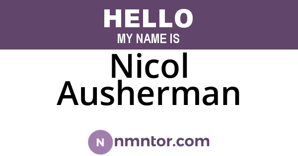 Nicol Ausherman