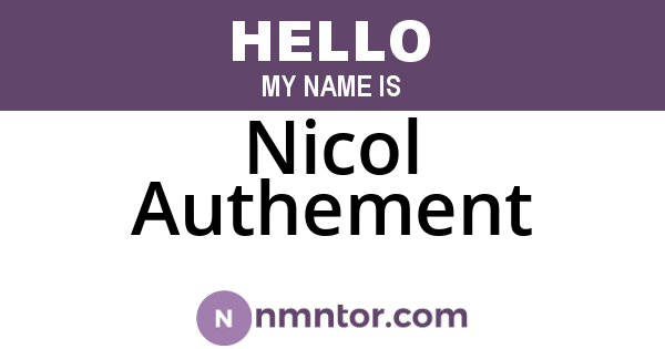 Nicol Authement