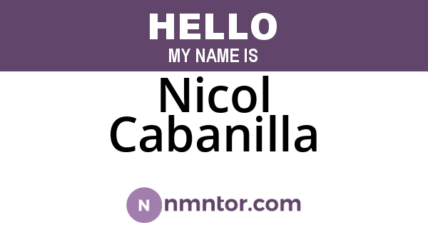 Nicol Cabanilla