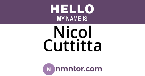 Nicol Cuttitta