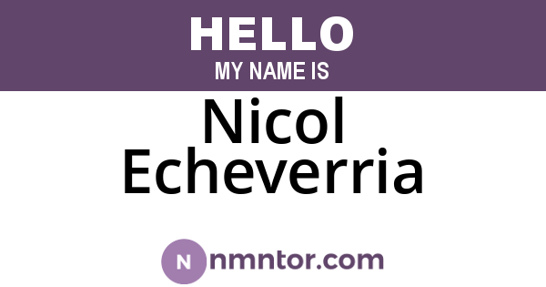 Nicol Echeverria