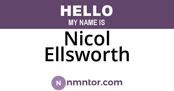 Nicol Ellsworth