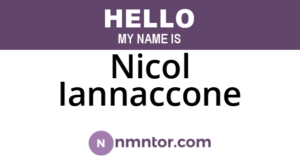 Nicol Iannaccone