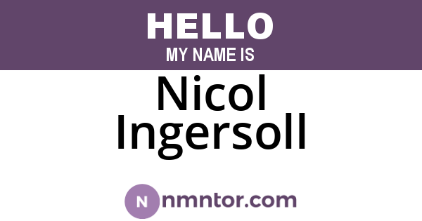 Nicol Ingersoll