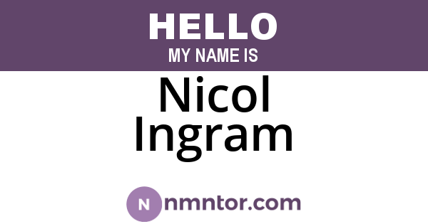 Nicol Ingram