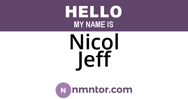 Nicol Jeff