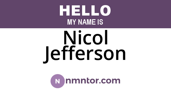 Nicol Jefferson