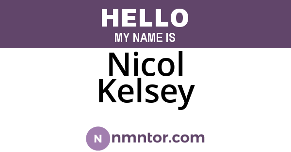 Nicol Kelsey
