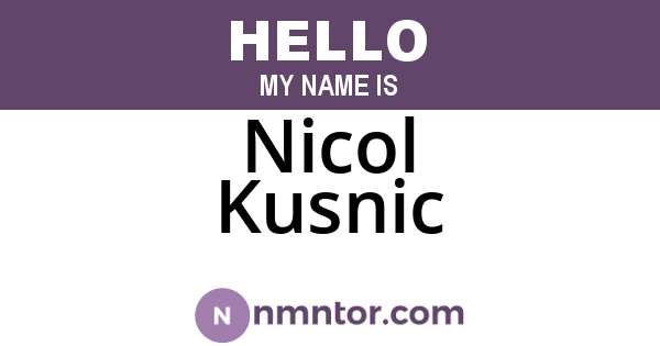 Nicol Kusnic