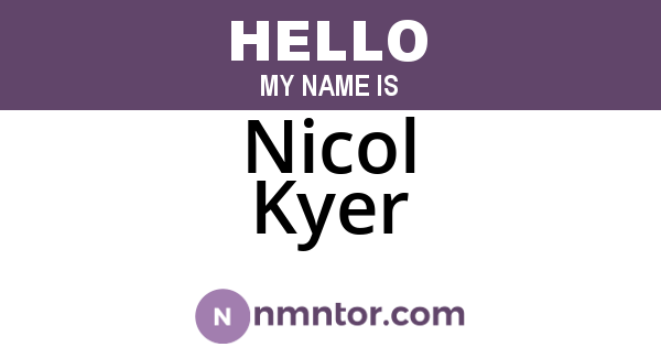 Nicol Kyer