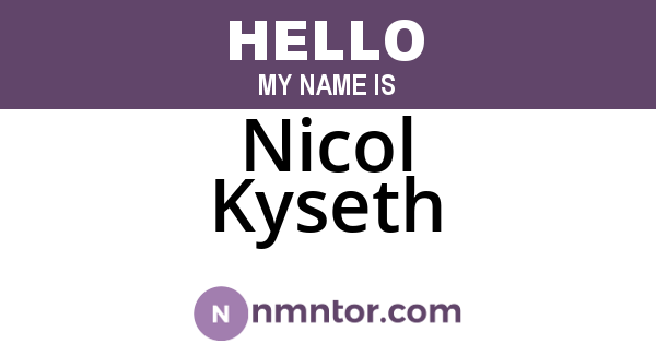Nicol Kyseth
