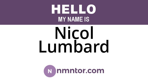 Nicol Lumbard
