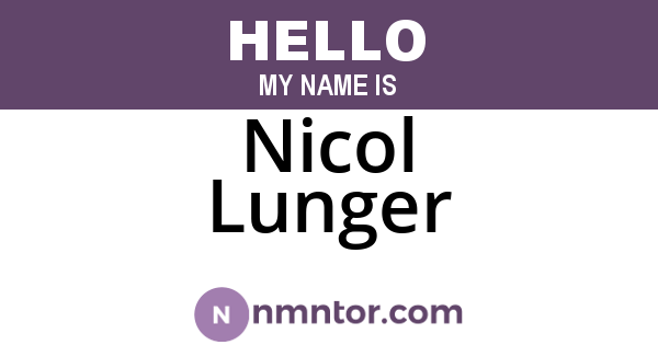 Nicol Lunger