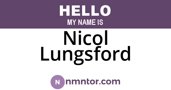 Nicol Lungsford