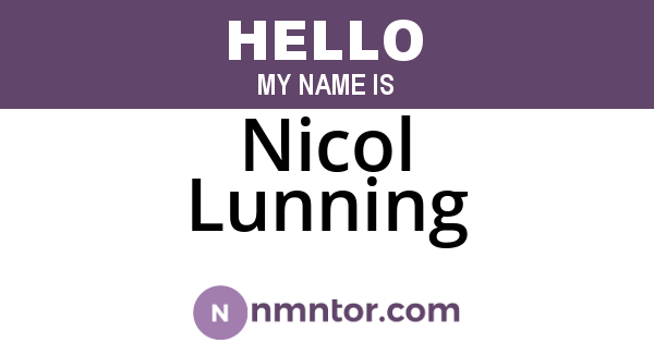 Nicol Lunning