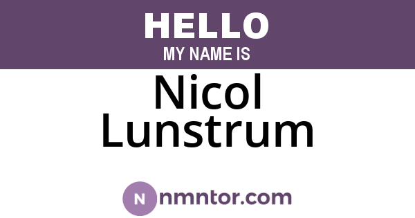 Nicol Lunstrum