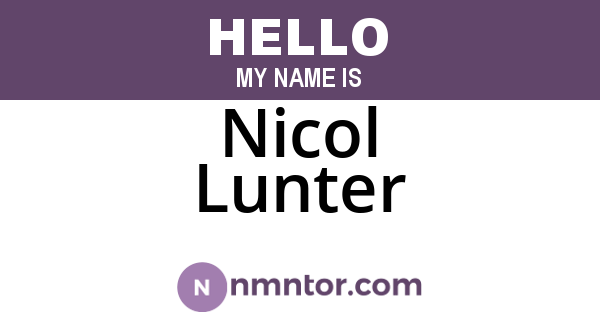 Nicol Lunter