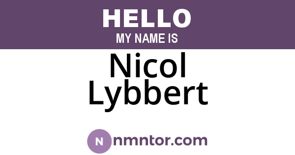 Nicol Lybbert