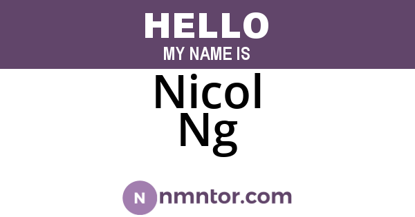 Nicol Ng