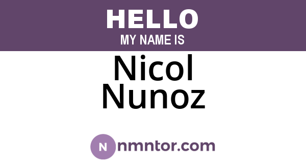 Nicol Nunoz