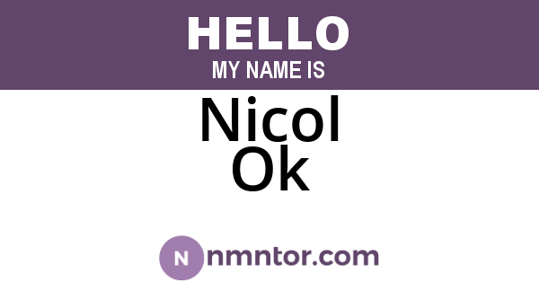 Nicol Ok