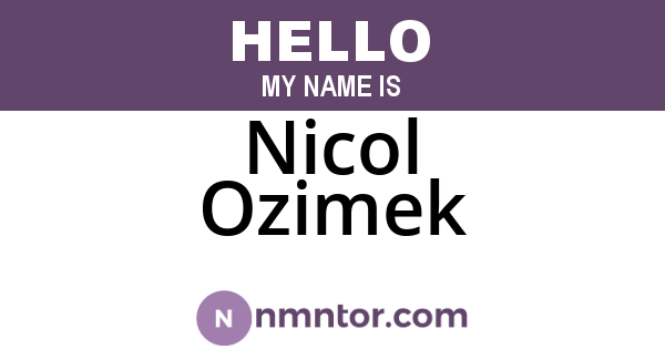 Nicol Ozimek