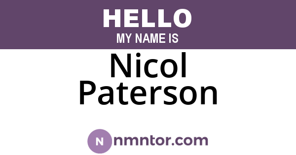 Nicol Paterson