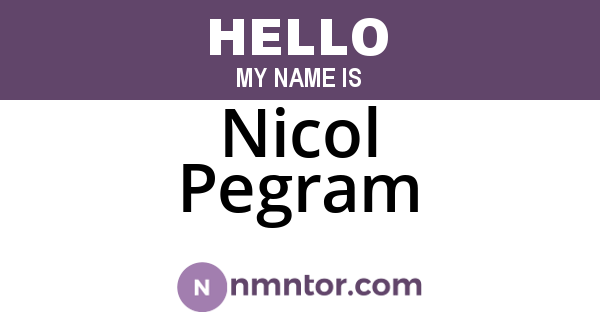 Nicol Pegram