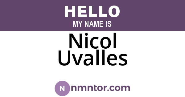 Nicol Uvalles