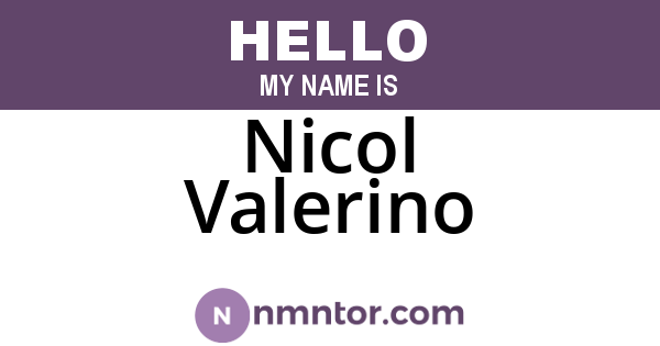 Nicol Valerino