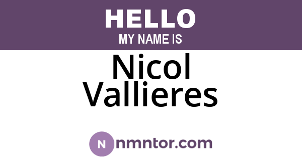 Nicol Vallieres
